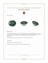 1.56 Ct. Green Sapphire from Madagascar Appraisal