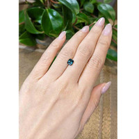 1.53 Ct. Greenish Blue Sapphire from Madagascar Life Style