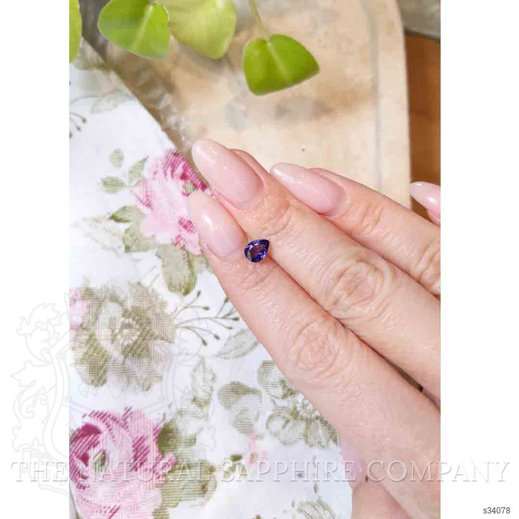 0.95 Ct. Purplish Blue Sapphire from Ceylon (Sri Lanka)