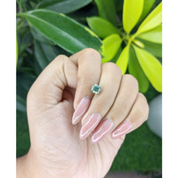 1.08 Ct. Bluish Green Sapphire from Madagascar Life Style