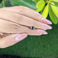 0.75 Ct. Bluish Green Sapphire from Madagascar Life Style