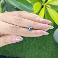 1.11 Ct. Greenish Blue Sapphire from Madagascar Life Style