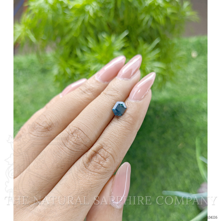 1.52 Ct. Greenish Blue Sapphire from Madagascar
