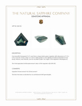 2.57 Ct. Bluish Green Sapphire from Madagascar Appraisal