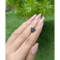 2.57 Ct. Bluish Green Sapphire from Madagascar Life Style