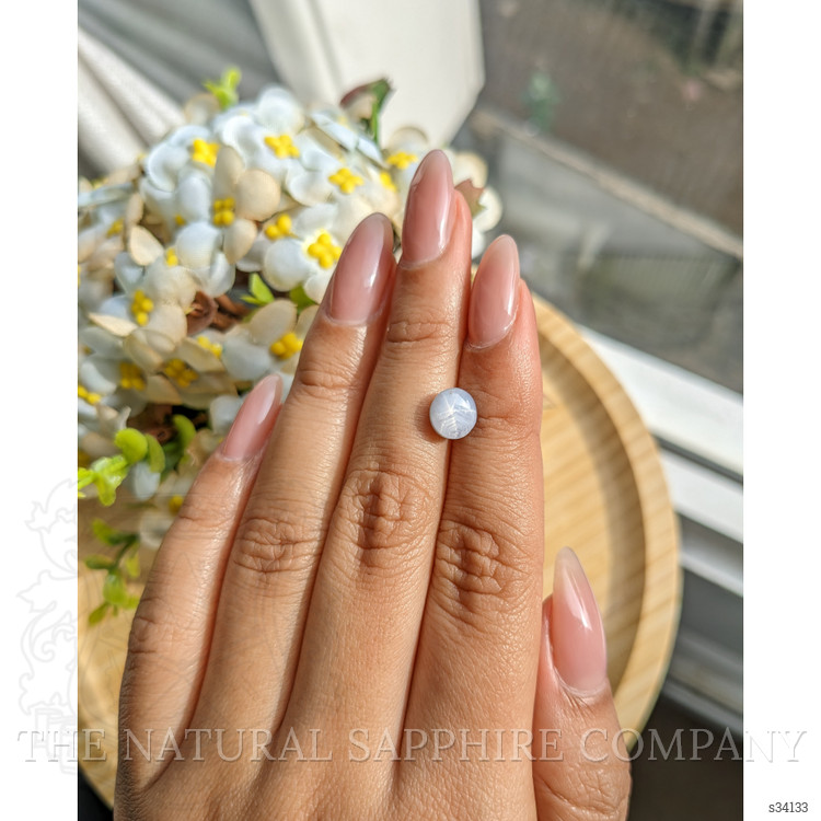 2.39 Ct. Greyish Blue Star Sapphire from Ceylon (Sri Lanka)