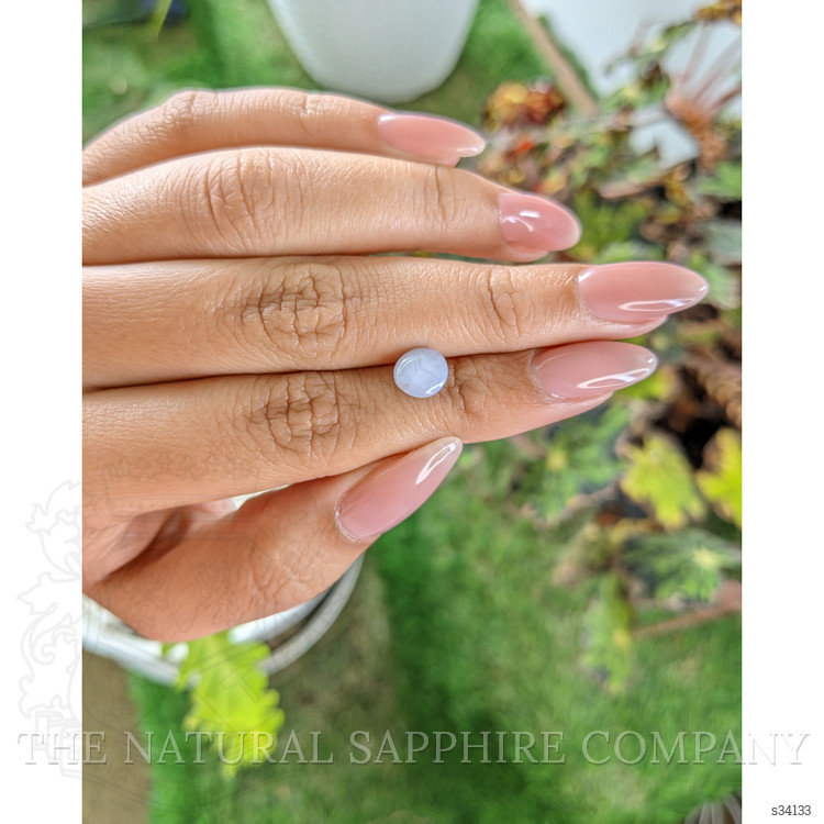 2.39 Ct. Greyish Blue Star Sapphire from Ceylon (Sri Lanka)