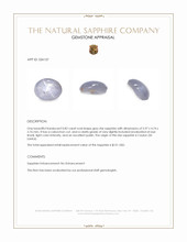 0.82 Ct. Grey Star Sapphire from Ceylon (Sri Lanka) Appraisal