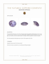1.06 Ct. Purple Star Sapphire from Ceylon (Sri Lanka) Appraisal
