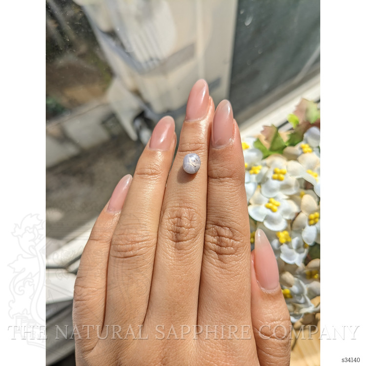 2.28 Ct. Greyish Blue Star Sapphire from Ceylon (Sri Lanka)