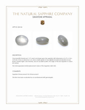 1.37 Ct. Grey Star Sapphire from Ceylon (Sri Lanka) Appraisal