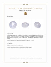 1.18 Ct. Violet Star Sapphire from Ceylon (Sri Lanka) Appraisal