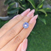 6.12 Ct. Blue Star Sapphire from Ceylon (Sri Lanka) Life Style