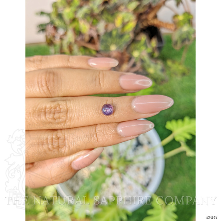 1.42 Ct. Purple Cabochon Sapphire from Ceylon (Sri Lanka)