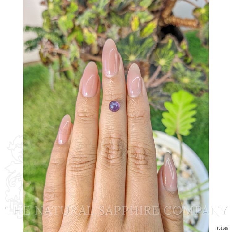 1.42 Ct. Purple Cabochon Sapphire from Ceylon (Sri Lanka)