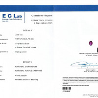 2.16 Ct. Purple Sapphire from Madagascar Pdf