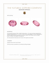 1.07 Ct. Padparadscha Sapphire from Madagascar Appraisal