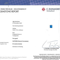 3.55 Ct. Blue Sapphire from Ceylon (Sri Lanka) Scan Report