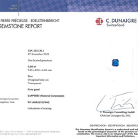 5.00 Ct. Blue Sapphire from Ceylon (Sri Lanka) Scan Report