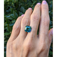 6.25 Ct. Bluish Green Sapphire from Madagascar Life Style