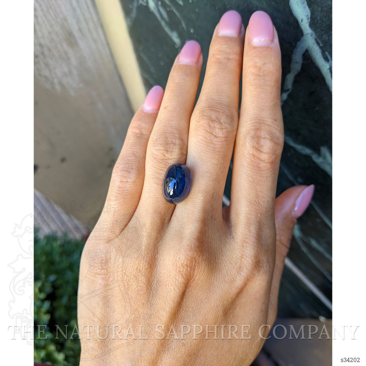 16.78 Ct. Blue Cabochon Sapphire from Ceylon (Sri Lanka)