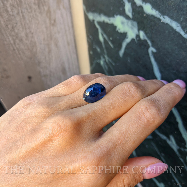 16.78 Ct. Blue Cabochon Sapphire from Ceylon (Sri Lanka)