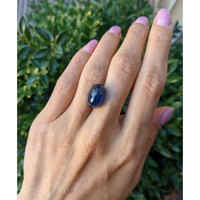 16.78 Ct. Blue Cabochon Sapphire from Ceylon (Sri Lanka) Life Style
