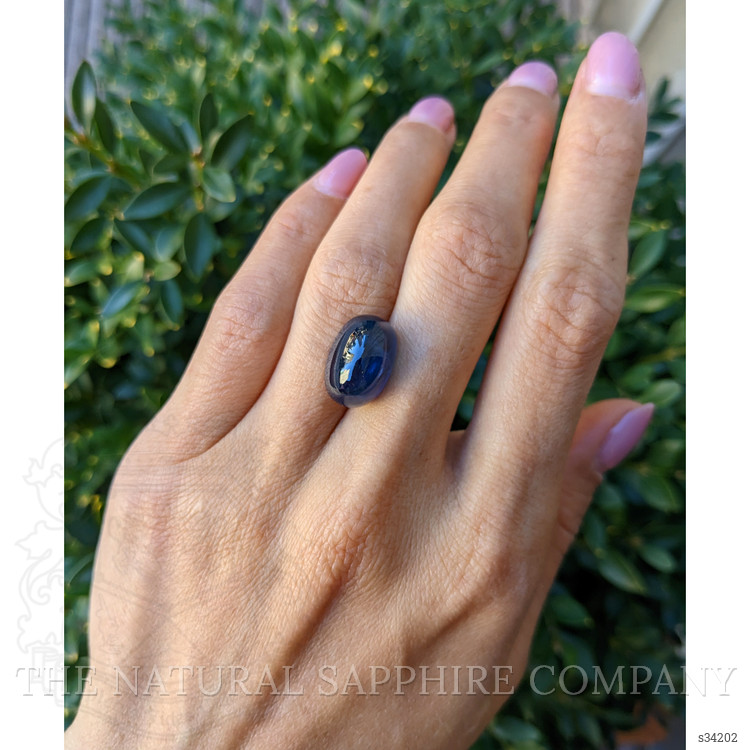 16.78 Ct. Blue Cabochon Sapphire from Ceylon (Sri Lanka)