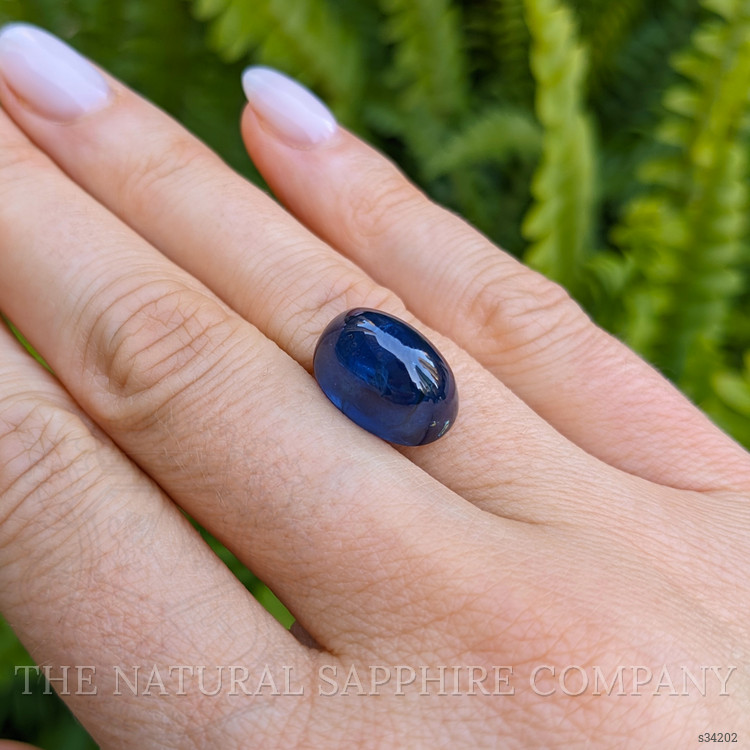 16.78 Ct. Blue Cabochon Sapphire from Ceylon (Sri Lanka)
