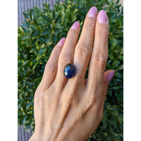 18.08 Ct. Blue Cabochon Sapphire from Ceylon (Sri Lanka) Life Style