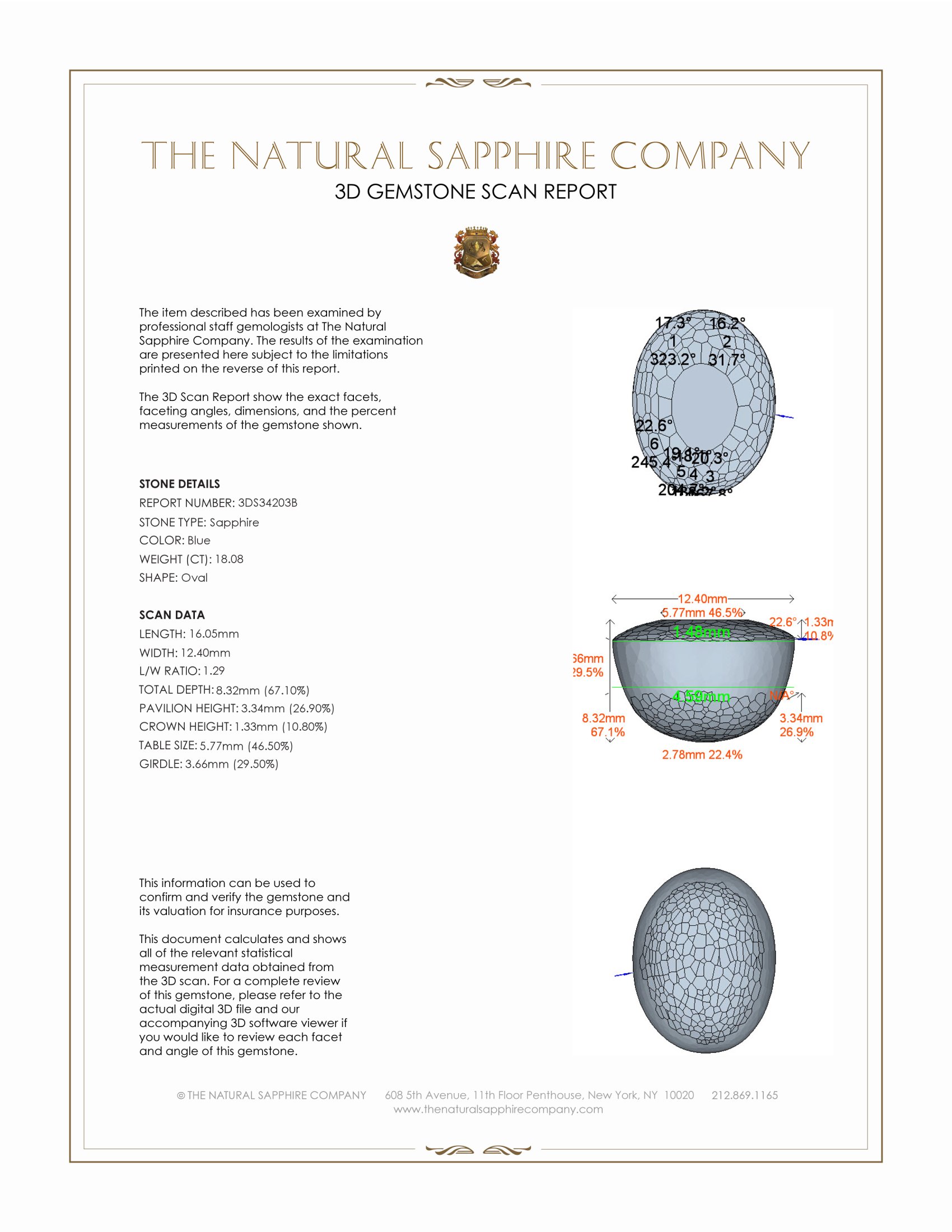 18.08 Ct. Blue Cabochon Sapphire from Ceylon (Sri Lanka)