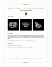 1.37 Ct. White Sapphire from Ceylon (Sri Lanka) Appraisal