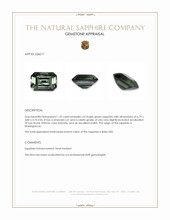 1.22 Ct. Green Sapphire from Madagascar Appraisal