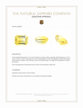 1.47 Ct. Yellow Sapphire from Ceylon (Sri Lanka) Appraisal