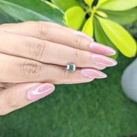 1.15 Ct. Bluish Green Sapphire from Madagascar Life Style