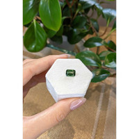 3.02 Ct. Bluish Green Sapphire from Madagascar Life Style