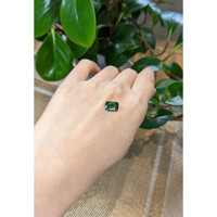 3.02 Ct. Bluish Green Sapphire from Madagascar Life Style