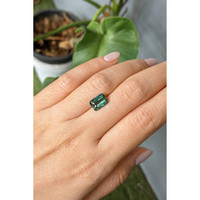 3.02 Ct. Bluish Green Sapphire from Madagascar Life Style