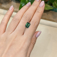 3.02 Ct. Green Sapphire from Madagascar Life Style