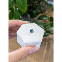 1.23 Ct. Greenish Blue Sapphire from Madagascar Life Style