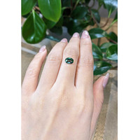 1.46 Ct. Bluish Green Sapphire from Madagascar Life Style