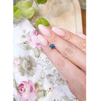 1.62 Ct. Greenish Blue Sapphire from Madagascar Life Style