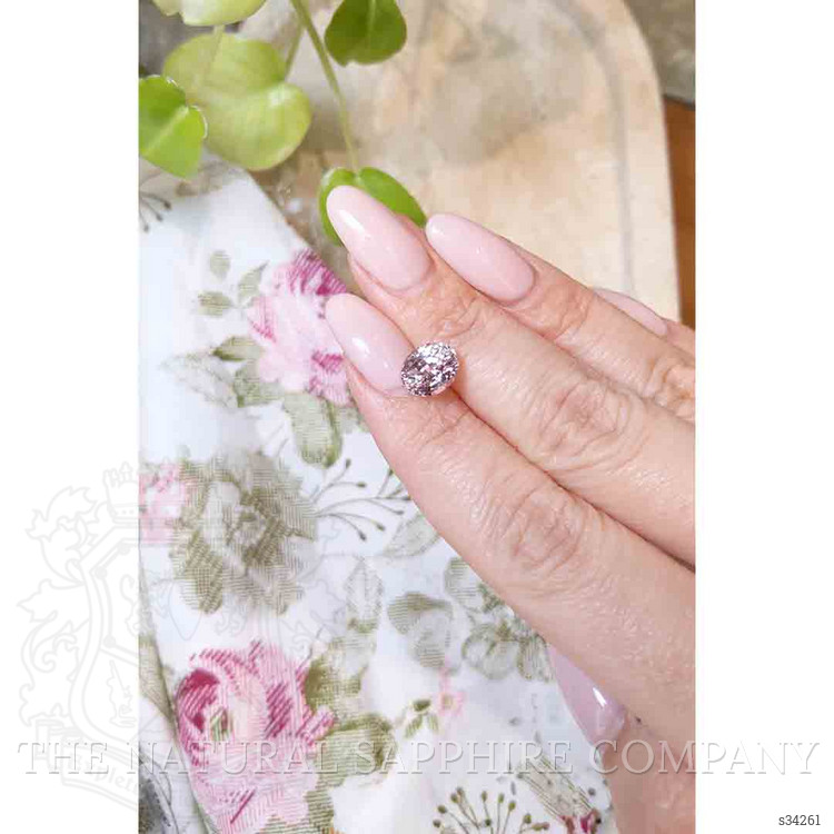 3.28 Ct. Peach Sapphire from Ceylon (Sri Lanka)