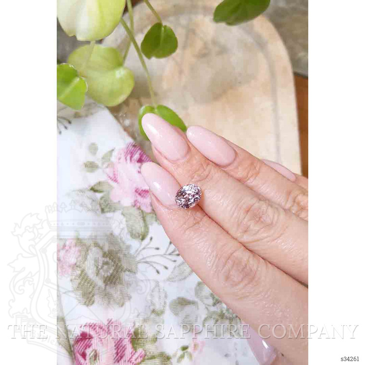 3.28 Ct. Peach Sapphire from Ceylon (Sri Lanka)