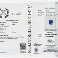 6.15 Ct. Blue Sapphire from Ceylon (Sri Lanka) Scan Report