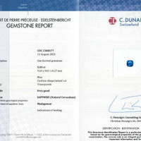 5.03 Ct. Blue Sapphire from Madagascar Scan Report