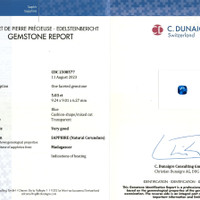 5.03 Ct. Blue Sapphire from Madagascar Scan Report