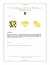 2.30 Ct. Yellow Sapphire from Ceylon (Sri Lanka) Appraisal