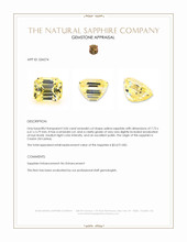 3.06 Ct. Yellow Sapphire from Ceylon (Sri Lanka) Appraisal