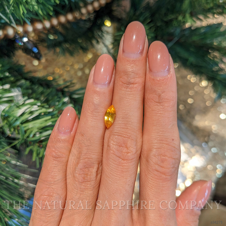 1.29 Ct. Yellowish Orange Sapphire from Ceylon (Sri Lanka)